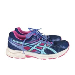 Asics Gel Contend 3 Running Shoes Athletic T5F9N Women's‎ Size 10 Blue with Pink
